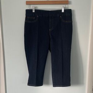 Chicos Pull On Capri Navy Pedal Pusher Jeans Chicos size 0